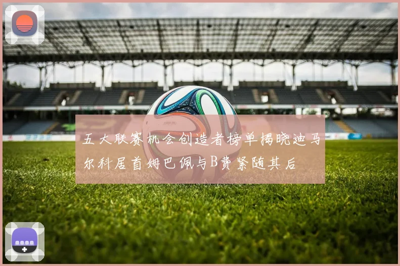 五大联赛机会创造者榜单揭晓迪马尔科居首姆巴佩与B费紧随其后